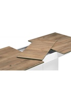 Стол кухонный деревянный раздвижной Carla, 1180(1500)×720×750 мм, цвет белый/крафт золотой  (артикул 10998064)  большой выбор товаров оптом и в розницу по низким ценам с доставкой