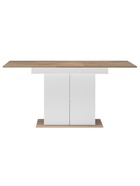 Стол кухонный деревянный раздвижной Carla, 1180(1500)×720×750 мм, цвет белый/крафт золотой  (артикул 10998064)  большой выбор товаров оптом и в розницу по низким ценам с доставкой