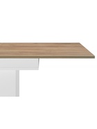 Стол кухонный деревянный раздвижной Carla, 1180(1500)×720×750 мм, цвет белый/крафт золотой  (артикул 10998064)  большой выбор товаров оптом и в розницу по низким ценам с доставкой