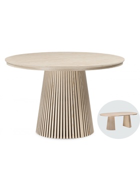 Стол кухонный деревянный раздвижной Mersin, 1200(2000)×1200×765 мм, цвет дубовый шпон/бук