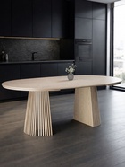 Стол кухонный деревянный раздвижной Mersin, 1200(2000)×1200×765 мм, цвет дубовый шпон/бук  (артикул 10998067)  большой выбор товаров оптом и в розницу по низким ценам с доставкой