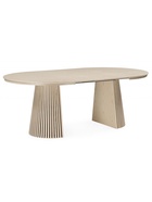 Стол кухонный деревянный раздвижной Mersin, 1200(2000)×1200×765 мм, цвет дубовый шпон/бук  (артикул 10998067)  большой выбор товаров оптом и в розницу по низким ценам с доставкой