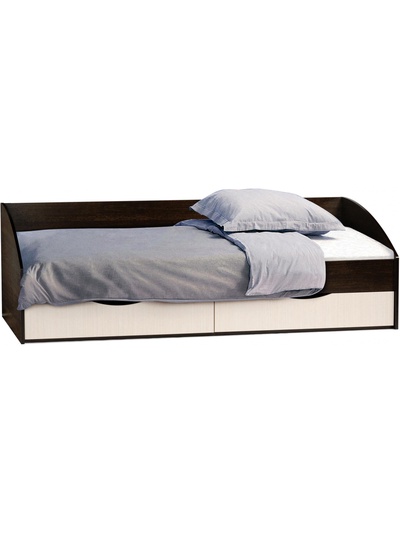 Кровать односпальная «Классика», 900×2000 мм, цвет венге / белфорд