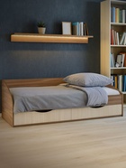 Кровать односпальная «Классика», 900×2000 мм, цвет шимо темный / шимо светлый - фото 122245243