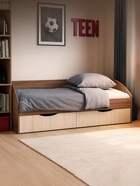 Кровать односпальная «Классика», 900×2000 мм, цвет шимо темный / шимо светлый - фото 122245244