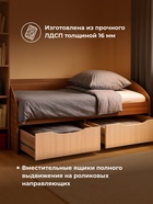 Кровать односпальная «Классика», 900×2000 мм, цвет шимо темный / шимо светлый - фото 122245246