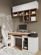 Полка настенная «Модена», 1432×244×232 мм, цвет дуб вотан  (артикул 10998074)  большой выбор товаров оптом и в розницу по низким ценам с доставкой