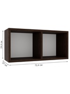 Полка настенная «Модена-2», 724×244×370 мм, цвет венге  (артикул 10998075)  большой выбор товаров оптом и в розницу по низким ценам с доставкой