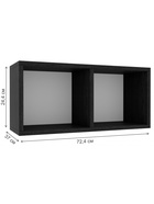 Полка настенная «Модена-2», 724×244×370 мм, цвет графит  (артикул 10998076)  большой выбор товаров оптом и в розницу по низким ценам с доставкой