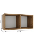 Полка настенная «Модена-2», 724×244×370 мм, цвет дуб вотан  (артикул 10998077)  большой выбор товаров оптом и в розницу по низким ценам с доставкой