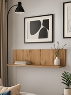 Полка настенная «Филеста», 1336×266×250 мм, цвет дуб вотан  (артикул 10998078)  большой выбор товаров оптом и в розницу по низким ценам с доставкой