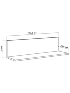 Полка настенная «Филеста», 1336×266×250 мм, цвет дуб вотан  (артикул 10998078)  большой выбор товаров оптом и в розницу по низким ценам с доставкой