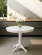 Стол кухонный деревянный раздвижной «Амадей», 900(1300)×900×750 мм, цвет белый матовый  (артикул 10998084)  большой выбор товаров оптом и в розницу по низким ценам с доставкой