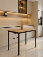 Стол кухонный деревянный раздвижной «Аркон», 1100(1400)×680×750 мм, цвет делано/чёрный  (артикул 10998087)  большой выбор товаров оптом и в розницу по низким ценам с доставкой