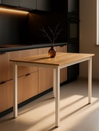 Стол кухонный деревянный раздвижной «Аркон», 1100(1400)×680×750 мм, цвет дуб вотан/белый  (артикул 10998088)  большой выбор товаров оптом и в розницу по низким ценам с доставкой