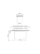 Стол кухонный деревянный раздвижной «Аркон», 1100(1400)×680×750 мм, цвет дуб вотан/белый  (артикул 10998088)  большой выбор товаров оптом и в розницу по низким ценам с доставкой