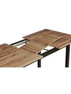 Стол кухонный деревянный раздвижной «Аркон», 1100(1400)×680×750 мм, цвет дуб вотан/чёрный  (артикул 10998089)  большой выбор товаров оптом и в розницу по низким ценам с доставкой