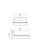 Кровать полутораспальная «Клауд», 1400×2000 мм, парящая, цвет дуб крафт золотой / антрацит  (артикул 10998092)  большой выбор товаров оптом и в розницу по низким ценам с доставкой