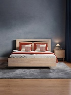 Кровать полутораспальная «Магантия», с подъёмным механизмом, 1400×2000 мм, парящая, цвет дуб баррик  (артикул 10998093)  большой выбор товаров оптом и в розницу по низким ценам с доставкой