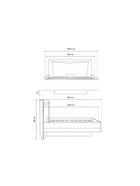 Кровать полутораспальная «Магантия», с подъёмным механизмом, 1400×2000 мм, парящая, цвет дуб баррик  (артикул 10998093)  большой выбор товаров оптом и в розницу по низким ценам с доставкой