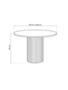 Стол кухонный деревянный «Барел 89», 900×900×750 мм, цвет белый/золото  (артикул 10998101)  большой выбор товаров оптом и в розницу по низким ценам с доставкой