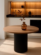 Стол кухонный деревянный «Барел 89», 900×900×750 мм, цвет орех кантри/чёрный  (артикул 10998102)  большой выбор товаров оптом и в розницу по низким ценам с доставкой