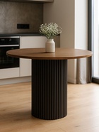 Стол кухонный деревянный «Барел 89», 900×900×750 мм, цвет орех кантри/чёрный  (артикул 10998102)  большой выбор товаров оптом и в розницу по низким ценам с доставкой