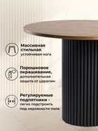 Стол кухонный деревянный «Барел 89», 900×900×750 мм, цвет орех кантри/чёрный  (артикул 10998102)  большой выбор товаров оптом и в розницу по низким ценам с доставкой