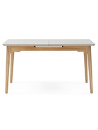 Стол кухонный Halmar, 1400(1800)×800×770 мм, цвет белый спечённый камень/светлое дерево - Фото 7