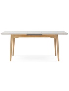 Стол кухонный Halmar, 1400(1800)×800×770 мм, цвет белый спечённый камень/светлое дерево - Фото 8