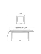 Стол кухонный деревянный раздвижной «Жаклин», 1200(1700)×680×750 мм, цвет бетон метрополитен  (артикул 10998111)  большой выбор товаров оптом и в розницу по низким ценам с доставкой