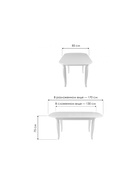 Стол кухонный раздвижной Romeo, 1300(1700)×850×750 мм, цвет молочный  (артикул 10998114)  большой выбор товаров оптом и в розницу по низким ценам с доставкой