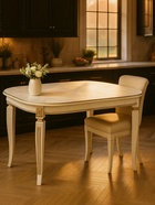 Стол кухонный раздвижной Romeo, 1300(1700)×850×750 мм, цвет молочный/патина  (артикул 10998115)  большой выбор товаров оптом и в розницу по низким ценам с доставкой