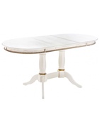 Стол кухонный деревянный раздвижной «Кантри 120», 1200(1600)×800×750 мм, цвет молочный/патина золото - Фото 7