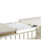 Стол кухонный деревянный раздвижной «Комфорт», 2600(3300)×1100×770 мм, цвет крем/патина золотая - Фото 11