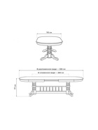Стол кухонный деревянный раздвижной «Комфорт», 2600(3300)×1100×770 мм, цвет крем/патина золотая - Фото 2