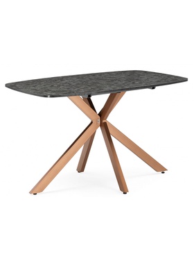 Стол кухонный деревянный раздвижной «Кортез», 1160(1600)×770×770 мм, цвет малави/медь