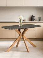 Стол кухонный деревянный раздвижной «Кортез», 1160(1600)×770×770 мм, цвет малави/медь  (артикул 10998124)  большой выбор товаров оптом и в розницу по низким ценам с доставкой