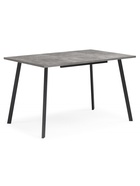 Стол кухонный деревянный раздвижной «Кортни», 1170(1570)×770×750 мм, цвет бетон светлый/чёрный матовый  (артикул 10998127)  большой выбор товаров оптом и в розницу по низким ценам с доставкой