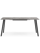 Стол кухонный деревянный раздвижной «Кортни», 1170(1570)×770×750 мм, цвет бетон светлый/чёрный матовый  (артикул 10998127)  большой выбор товаров оптом и в розницу по низким ценам с доставкой