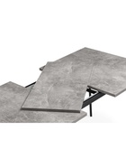 Стол кухонный деревянный раздвижной «Кортни», 1170(1570)×770×750 мм, цвет бетон светлый/чёрный матовый  (артикул 10998127)  большой выбор товаров оптом и в розницу по низким ценам с доставкой