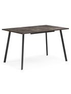 Стол кухонный деревянный раздвижной «Аврора», 1170(1570)×770×750 мм, цвет бетон тёмный/чёрный матовый  (артикул 10998128)  большой выбор товаров оптом и в розницу по низким ценам с доставкой