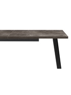 Стол кухонный деревянный раздвижной «Аврора», 1170(1570)×770×750 мм, цвет бетон тёмный/чёрный матовый  (артикул 10998128)  большой выбор товаров оптом и в розницу по низким ценам с доставкой