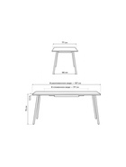 Стол кухонный деревянный раздвижной «Аврора», 1170(1570)×770×750 мм, цвет бетон тёмный/чёрный матовый  (артикул 10998128)  большой выбор товаров оптом и в розницу по низким ценам с доставкой