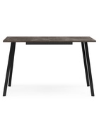 Стол кухонный деревянный раздвижной «Аврора», 1170(1570)×770×750 мм, цвет бетон тёмный/чёрный матовый  (артикул 10998128)  большой выбор товаров оптом и в розницу по низким ценам с доставкой