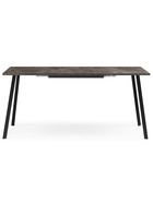 Стол кухонный деревянный раздвижной «Аврора», 1170(1570)×770×750 мм, цвет бетон тёмный/чёрный матовый  (артикул 10998128)  большой выбор товаров оптом и в розницу по низким ценам с доставкой