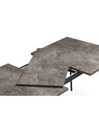 Стол кухонный деревянный раздвижной «Аврора», 1170(1570)×770×750 мм, цвет бетон тёмный/чёрный матовый  (артикул 10998128)  большой выбор товаров оптом и в розницу по низким ценам с доставкой