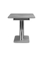 Стол на тумбе кухонный раздвижной «Аврора», 1200(1600)×750×755 мм, цвет цемент светлый/белый  (артикул 10998131)  большой выбор товаров оптом и в розницу по низким ценам с доставкой