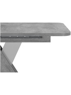 Стол на тумбе кухонный раздвижной «Аврора», 1200(1600)×750×755 мм, цвет цемент светлый/белый  (артикул 10998131)  большой выбор товаров оптом и в розницу по низким ценам с доставкой