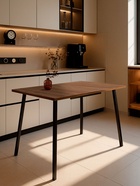 Стол кухонный деревянный раздвижной «Кортни», 1170(1570)×770×750 мм, цвет дуб крафт золотой/чёрный матовый  (артикул 10998132)  большой выбор товаров оптом и в розницу по низким ценам с доставкой